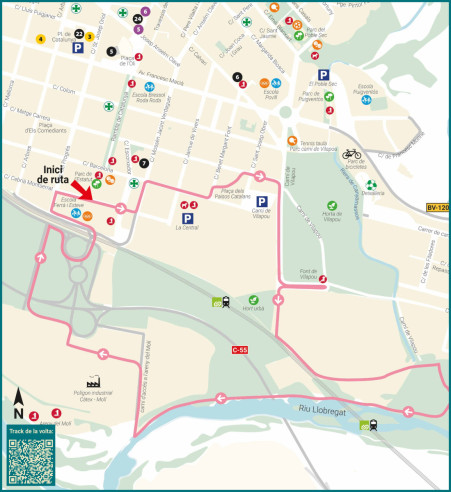 Mapa Volta 9-Areny del Molí-Parc de l'Estatut